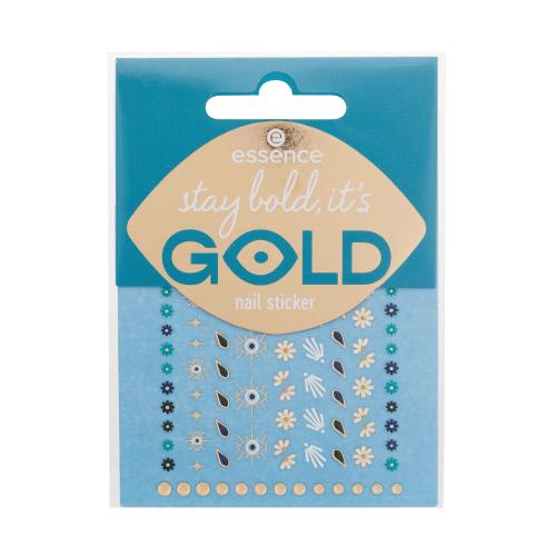 Essence Nail Stickers Stay Bold, It's Gold nálepky na nehty se zlatými detaily pro ženy nálepky na nehty 88 ks