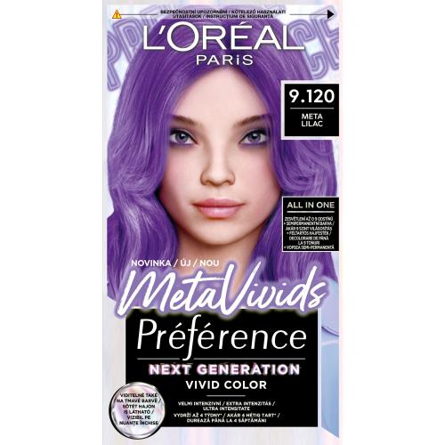 L'Oréal Paris Préférence Meta Vivids 75 ml semipermanentní barva na vlasy pro ženy 9.120 Meta Lilac