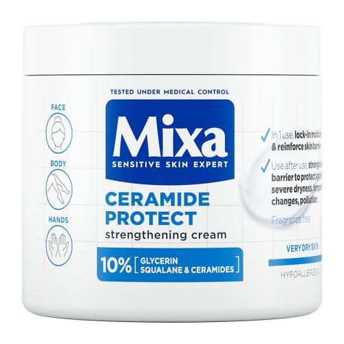 Mixa Ceramide Protect Strengthening Cream 400 ml tělový krém posilující ochrannou bariéru pokožky pro ženy
