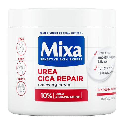 Mixa Urea Cica Repair+ Renewing Cream 400 ml regenerační tělový krém pro suchou a hrubou pokožku unisex