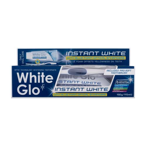 White Glo Instant White zubní pasta unisex zubní pasta 150 g + kartáček na zuby 1 ks + mezizubní kartáčky 8 ks