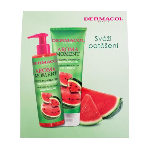Dermacol Aroma Moment Fresh Watermelon dárková kazeta unisex tekuté mýdlo Fresh Watermelon 250 ml + sprchový gel Fresh Watermelon 250 ml