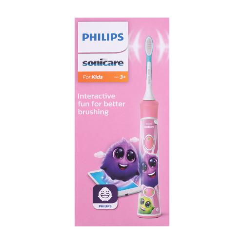 Philips Sonicare For Kids HX6352/42 Pink 1 ks sonický elektrický zubní kartáček s bluetooth pro děti