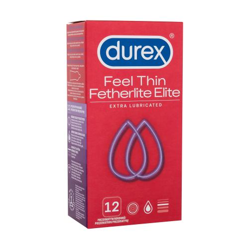 Durex Feel Thin Extra Lubricated tenké kondomy s extra lubrikací pro muže kondom 12 ks