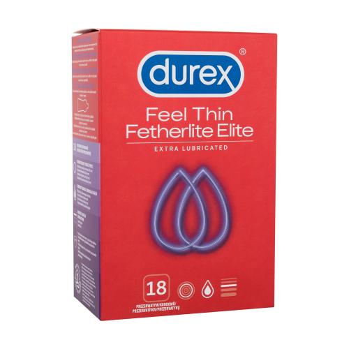 Durex Feel Thin Extra Lubricated tenké kondomy s extra lubrikací pro muže kondom 18 ks