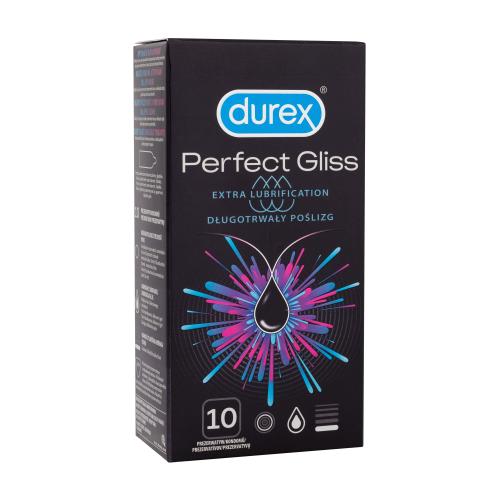 Durex Perfect Gliss kondomy pro anální sex se silikonovým lubrikačním gelem pro muže kondom 10 ks