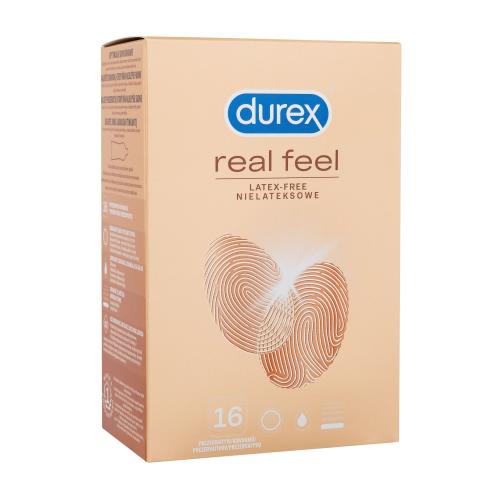 Durex Real Feel bezlatexový kondom se silikonovým lubrikačním gelem pro muže kondom 16 ks