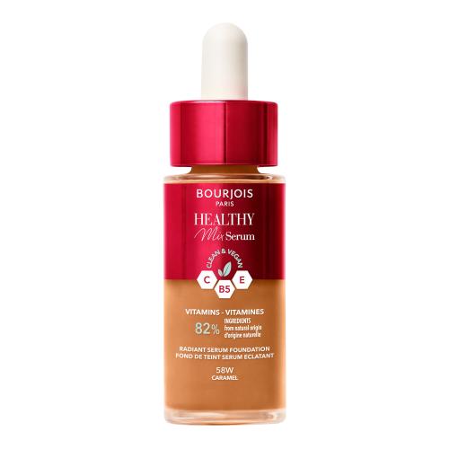 BOURJOIS Paris Healthy Mix Clean & Vegan Serum Foundation 30 ml rozjasňující tekutý make-up pro ženy 58W Caramel