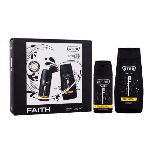 STR8 Faith 48h dárková kazeta deospray pro muže deodorant 150 ml + sprchový gel 250 ml