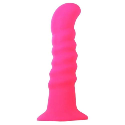 Sexy Elephant Hot Pink 1 ks silikonové dildo s výraznými vroubky a zahnutou špičkou pro ženy
