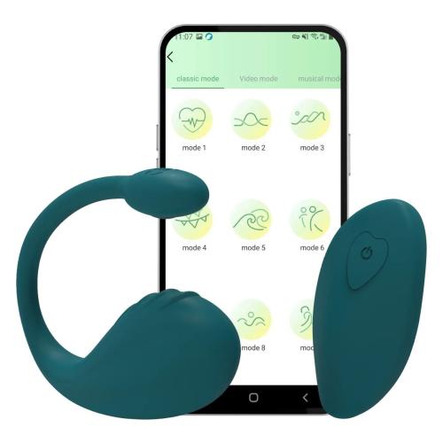 Sexy Elephant Mia App 1 ks vibrační vajíčko s dálkovým ovládáním a mobilní aplikací pro ženy