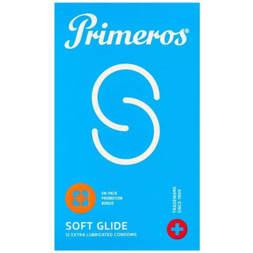 Primeros Soft Glide ultra tenké kondomy s extra lubrikací pro muže kondom 12 ks