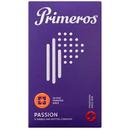 Primeros Passion vroubkované kondomy s vůní kokosu pro muže kondom 12 ks
