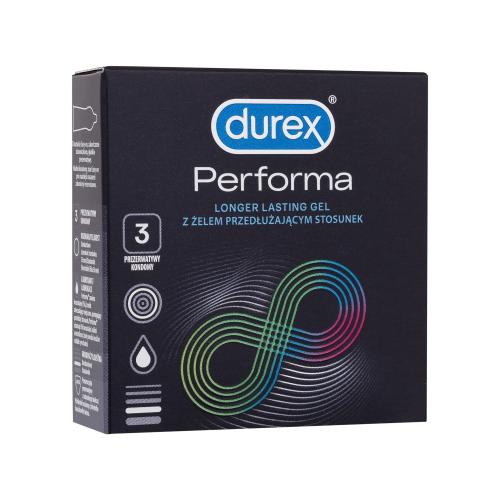 Durex Performa kondomy se silikonovým lubrikantem performa pro oddálení ejakulace pro muže kondom 3 ks