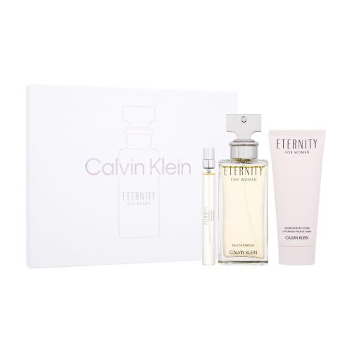 Calvin Klein Eternity SET3 dárková kazeta pro ženy parfémovaná voda 100 ml + tělové mléko 100 ml + parfémovaná voda 10 ml