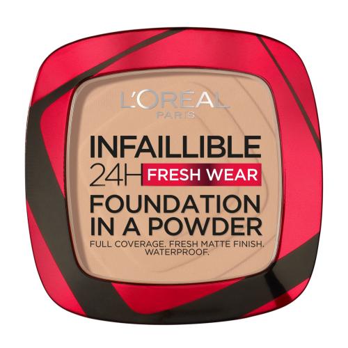 L'Oréal Paris Infaillible 24H Fresh Wear Foundation In A Powder 9 g dlouhotrvající pudrový make-up pro ženy 130 True Beige