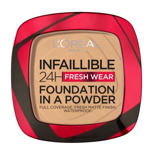 L'Oréal Paris Infaillible 24H Fresh Wear Foundation In A Powder 9 g dlouhotrvající pudrový make-up pro ženy 250 Radiant Sand