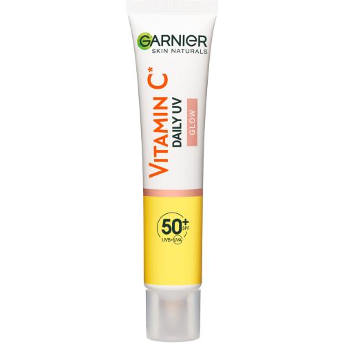 Garnier Skin Naturals Vitamin C Daily UV Glow SPF50+ 40 ml rozjasňující denní pleťový fluid s vysokou uv ochranou a minerálními pigmenty pro ženy