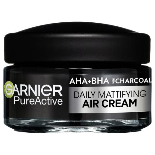 Garnier Pure Active AHA + BHA Charcoal Daily Mattifying Air Cream 50 ml zmatňující denní pleťový krém unisex