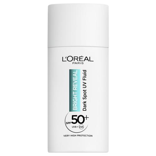L'Oréal Paris Bright Reveal Dark Spot UV Fluid SPF50+ 50 ml denní pleťový fluid proti tmavým skvrnám s vysokou uv ochranou pro ženy