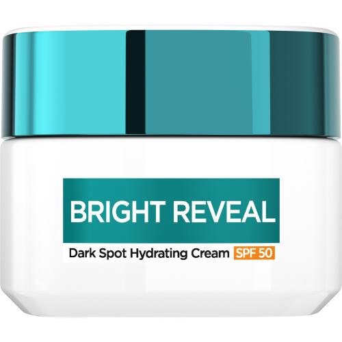 L'Oréal Paris Bright Reveal Dark Spot Hydrating Cream SPF50 50 ml hydratační denní pleťový krém s uv ochranou proti tmavým skvrnám pro ženy