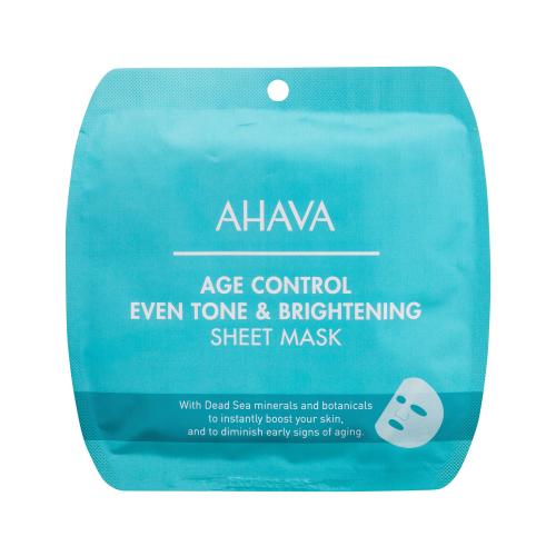 AHAVA Age Control Even Tone & Brightening Sheet Mask 17 g rozjasňující a hydratační pleťová maska pro ženy