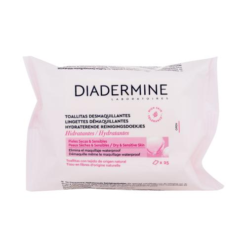 Diadermine Hydrating Cleansing Wipes hydratační čisticí ubrousky pro ženy čisticí pleťové ubrousky 25 ks