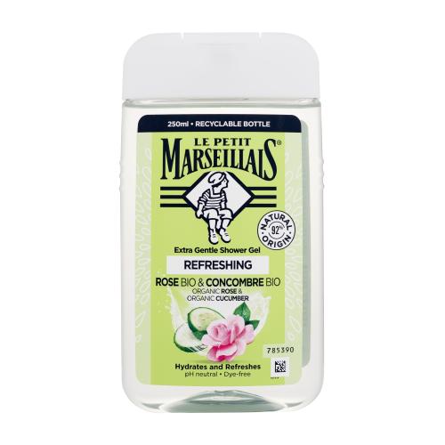 Le Petit Marseillais Extra Gentle Shower Gel Bio Rose & Bio Cucumber 250 ml osvěžující sprchový gel unisex