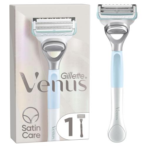 Gillette Venus Satin Care For Pubic Hair & Skin 1 ks holicí strojek pro oblast bikin a intimní místa pro ženy