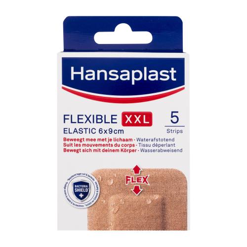 Hansaplast Elastic Flexible XXL Plaster extra flexibilní a voděodolné náplasti na střední až větší rány unisex 5 ks náplastí