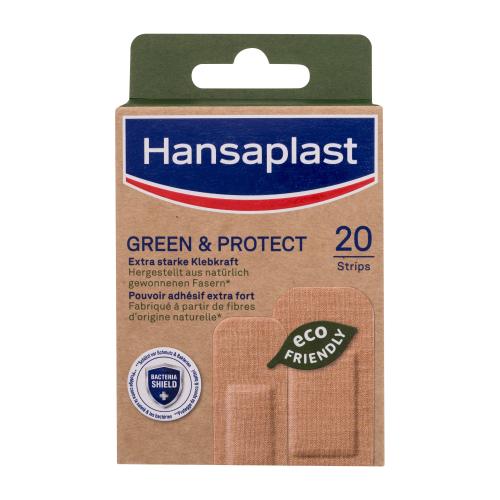 Hansaplast Green & Protect Plaster ekologické náplasti s extra silnou přilnavostí unisex 20 ks náplastí