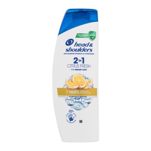 Head & Shoulders Citrus Fresh 2in1 400 ml šampon a kondicionér na mastné vlasy a lupy unisex