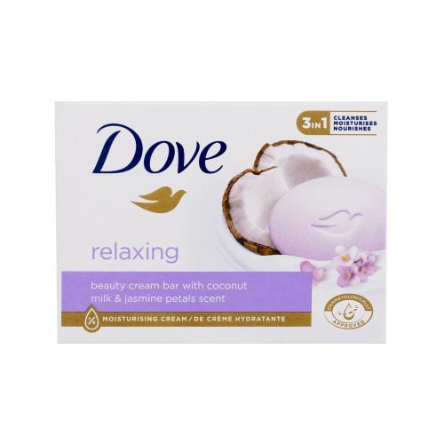 Dove Relaxing Beauty Cream Bar 90 g hydratační tuhé mýdlo s vůní kokosu a jasmínu pro ženy