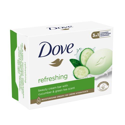 Dove Refreshing Beauty Cream Bar 90 g hydratační a osvěžující tuhé mýdlo pro ženy