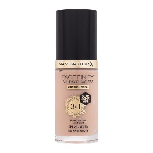 Max Factor Facefinity All Day Flawless SPF20 30 ml tekutý make-up s uv ochranou pro ženy N45 Warm Almond