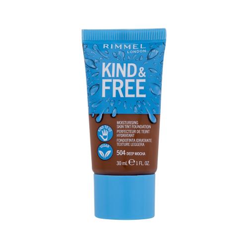 Rimmel London Kind & Free Skin Tint Foundation 30 ml hydratační make-up pro ženy 504 Deep Mocha