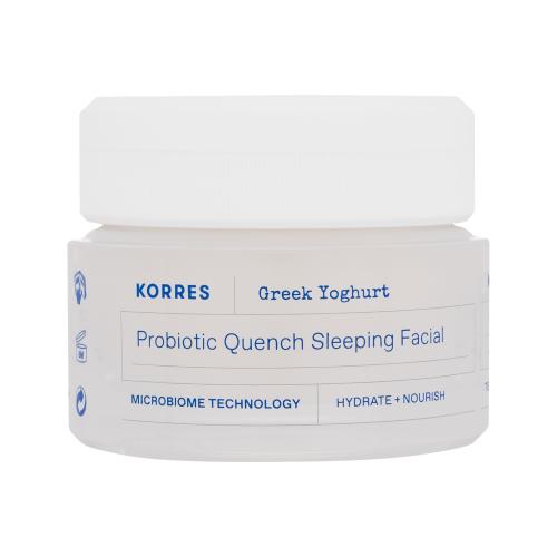 Korres Greek Yoghurt Probiotic Quench Sleeping Facial 40 ml hydratační a vyživující noční pleťový krém pro ženy