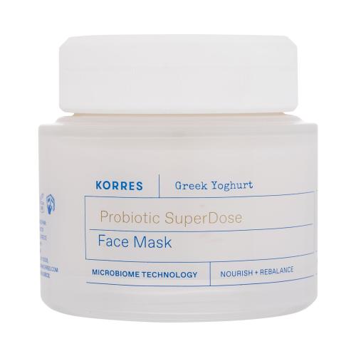 Korres Greek Yoghurt Probiotic SuperDose Face Mask 100 ml hydratační a vyživující chladivá pleťová maska pro ženy