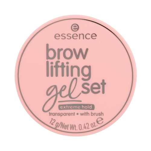Essence Brow Lifting Gel Set 12 g transparentní fixační gel na obočí pro ženy