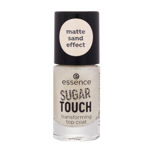 Essence Sugar Touch Transforming Top Coat 8 ml krycí lak na nehty s matným zlatým třpytem pro ženy