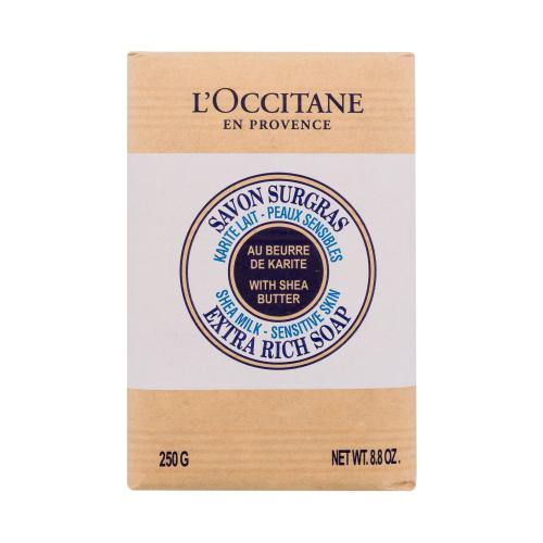 L'Occitane Shea Milk Extra Rich Soap 250 g mýdlo s bambuckým máslem pro citlivou pokožku unisex