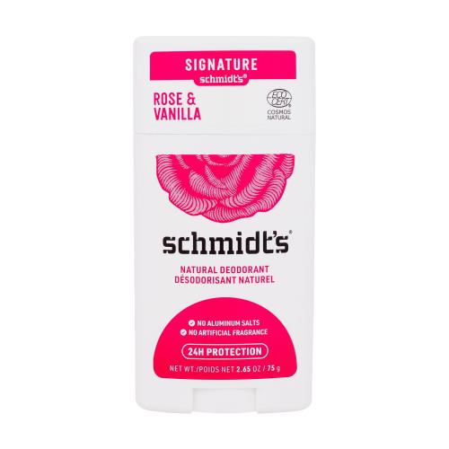 schmidt's Rose & Vanilla Natural Deodorant 75 g přírodní deodorant pro ženy