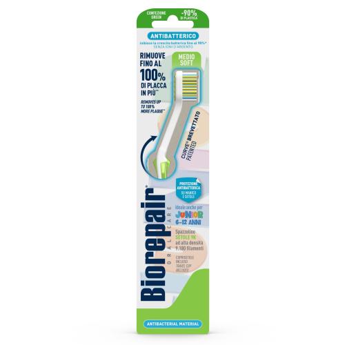 Biorepair Antibacterial Junior Toothbrush Medium Soft 1 ks antibakteriální zubní kartáček pro děti 6-12 let pro děti