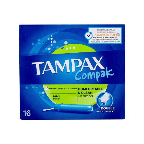 Tampax Compak Super tampony s aplikátorem pro ženy tampon s aplikátorem 16 ks