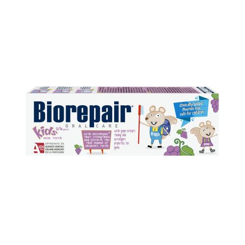 Biorepair Kids 0-6 Grape 50 ml zubní pasta pro nejmenší děti s hroznovým extraktem pro děti
