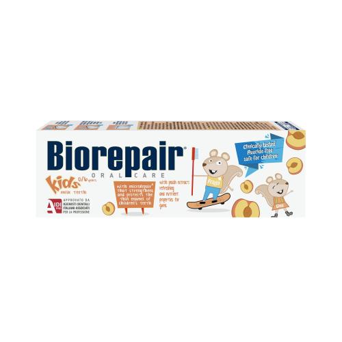 Biorepair Kids 0-6 Peach 50 ml zubní pasta pro nejmenší děti s broskvovým extraktem pro děti