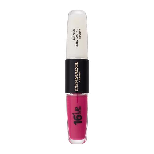 Dermacol 16H Lip Colour Extreme Long-Lasting Lipstick 8 ml dlouhotrvající rtěnka a lesk na rty 2v1 pro ženy 8