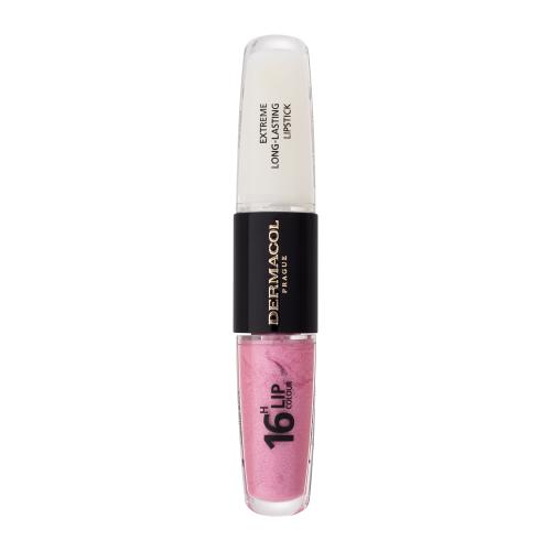Dermacol 16H Lip Colour Extreme Long-Lasting Lipstick 8 ml dlouhotrvající rtěnka a lesk na rty 2v1 pro ženy 11