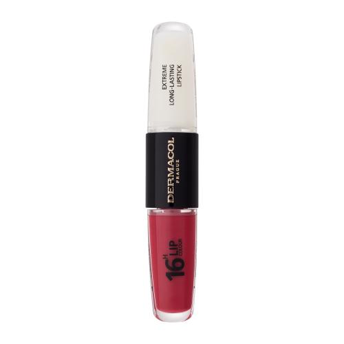 Dermacol 16H Lip Colour Extreme Long-Lasting Lipstick 8 ml dlouhotrvající rtěnka a lesk na rty 2v1 pro ženy 3