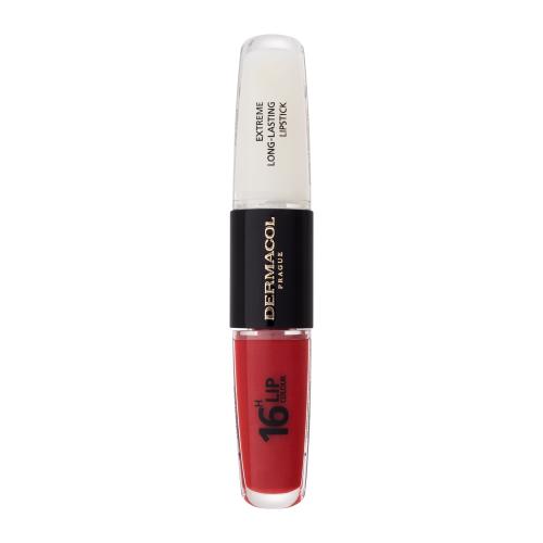 Dermacol 16H Lip Colour Extreme Long-Lasting Lipstick 8 ml dlouhotrvající rtěnka a lesk na rty 2v1 pro ženy 4